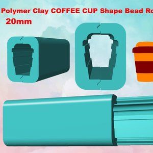 Polymer Clay COFFEE CUP Shape Bead Roller